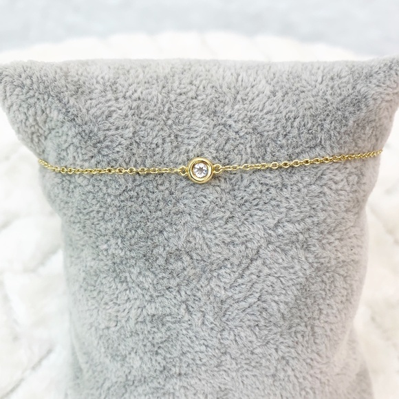 Marrin Costello 14k Gold Plated & White Topaz Hoop Earrings & Bracelet Set - Picture 8 of 11